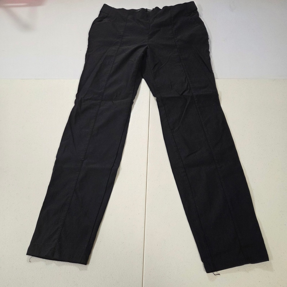 Simply Vera Vera Wang Black Skinny Pull On Pants Size L High Rise Seam Front